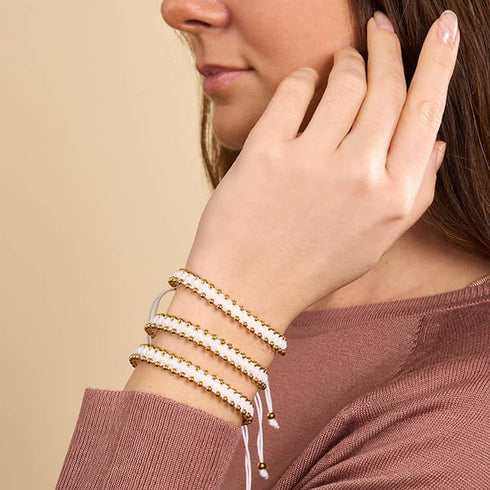 Gold x White | Friendship DOT Bracelet